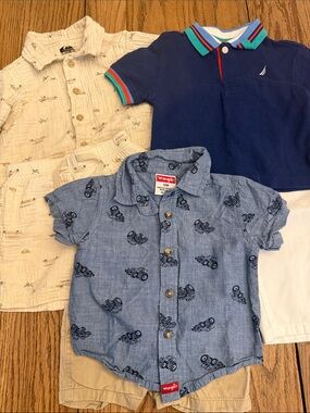Lot of 3 Spring/Summer Outfits Sz 12m - Quick Silver, Wrangler & Nautica  UU